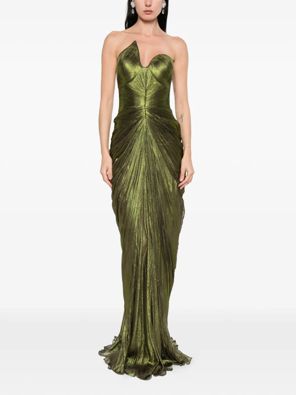Iris Serban Leave maxi-jurk Groen