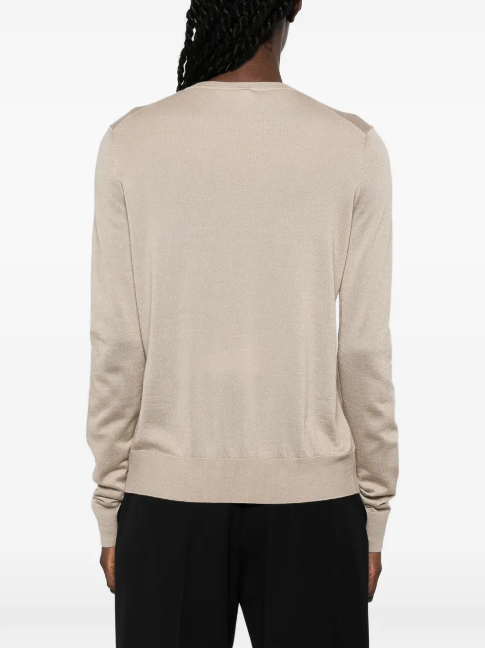 The Row Ondre V-neck Jumper in Neutrals, view 4