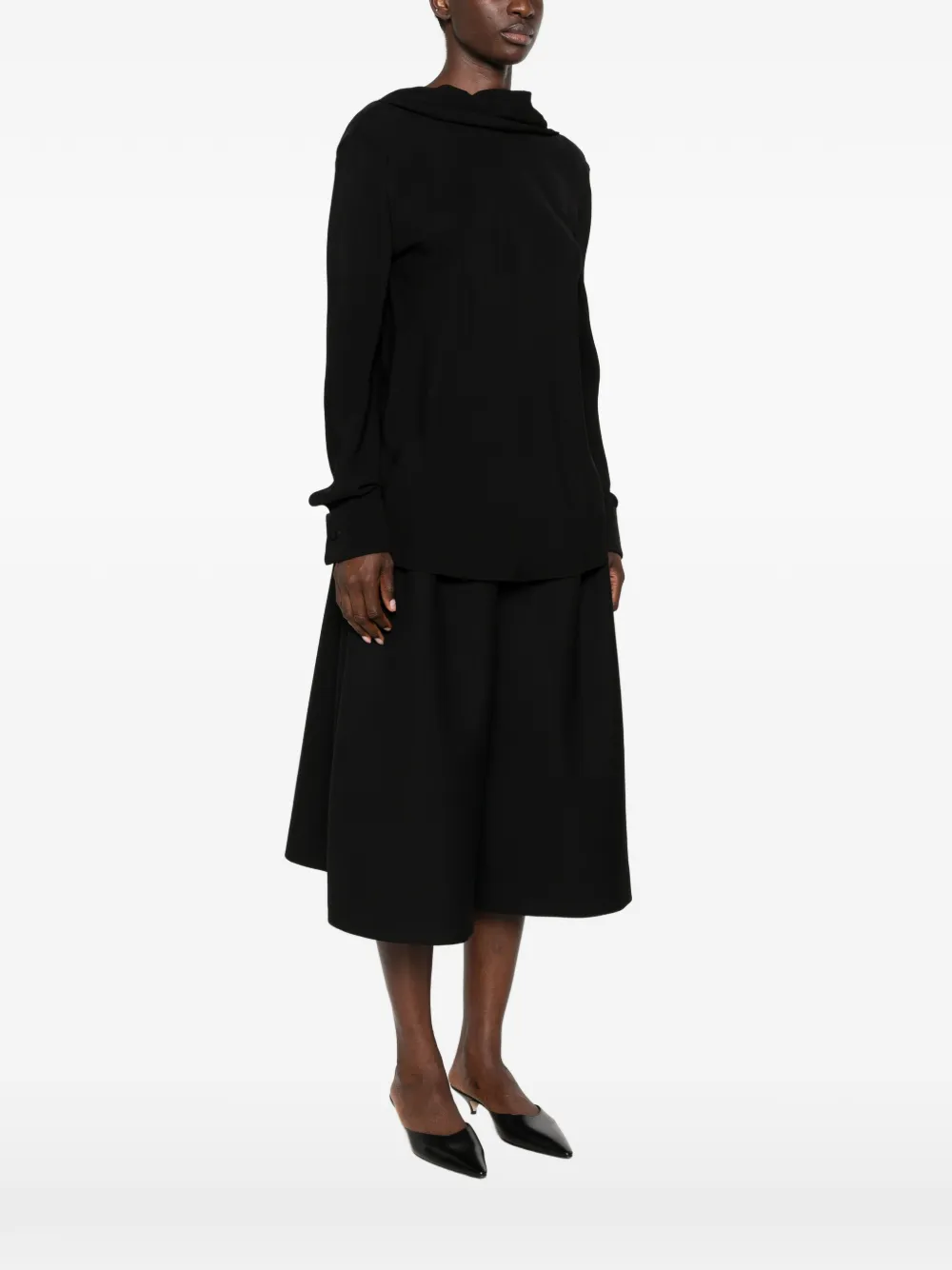 The Row Evo blouse met lange mouwen Zwart