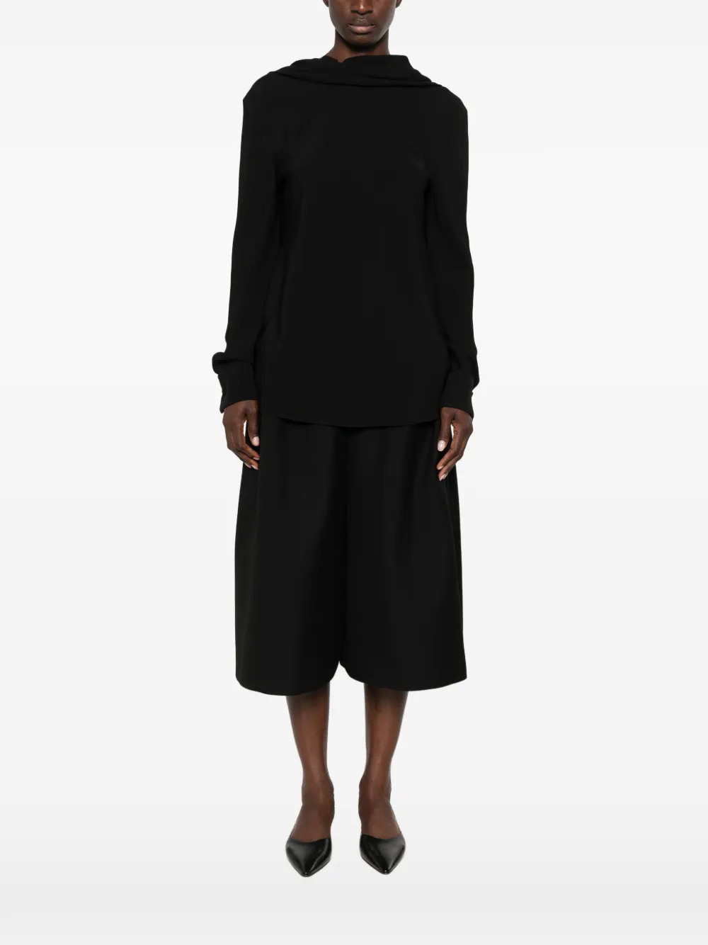 The Row Evo blouse met lange mouwen Zwart