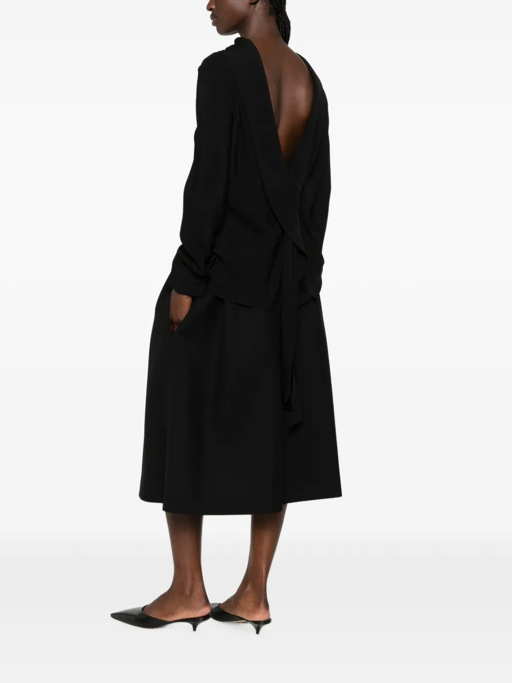 The Row Evo blouse met lange mouwen Zwart