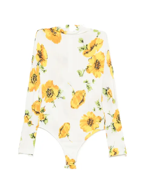 Alaïa Secondskin floral-print bodysuit