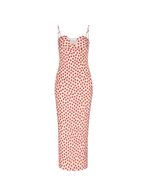 Alaïa polka-dot midi dress