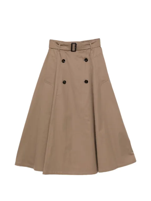 Burberry Gabardine trench midi skirt
