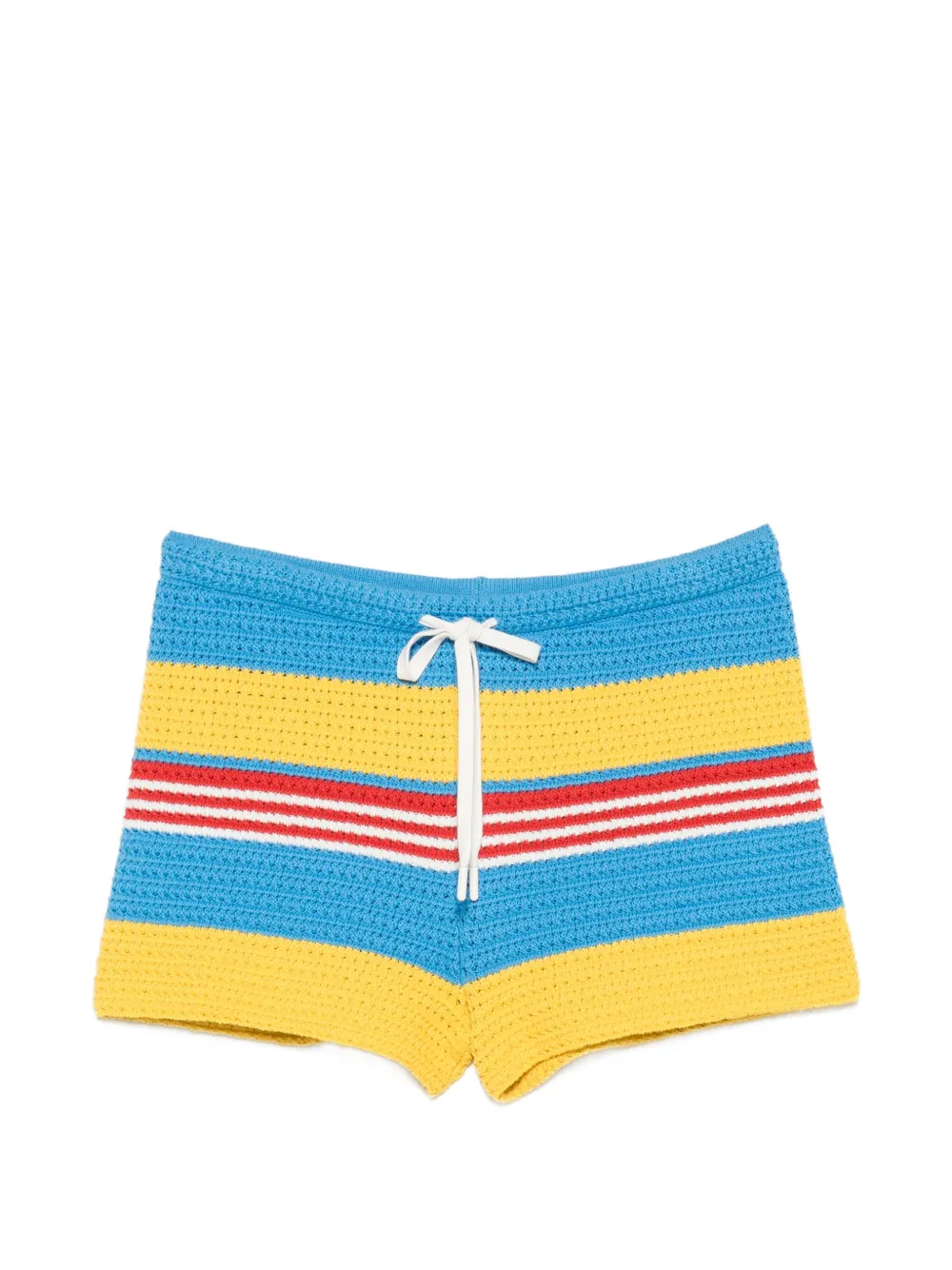 Posse Tammy striped crochet shorts - Blue