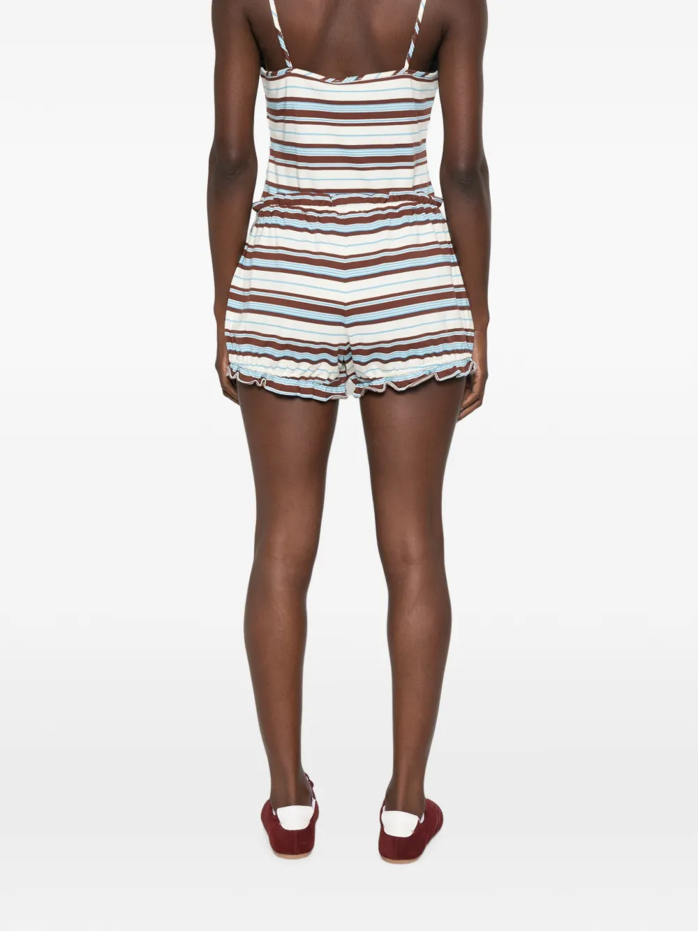 Posse Nadine shorts met ruches Beige