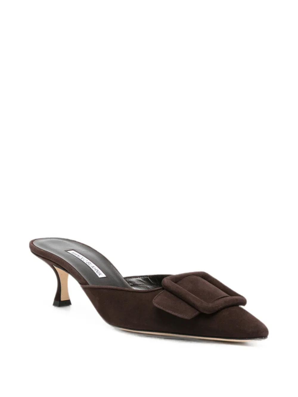 Manolo Blahnik Maysale buckle-detail mules Bruin