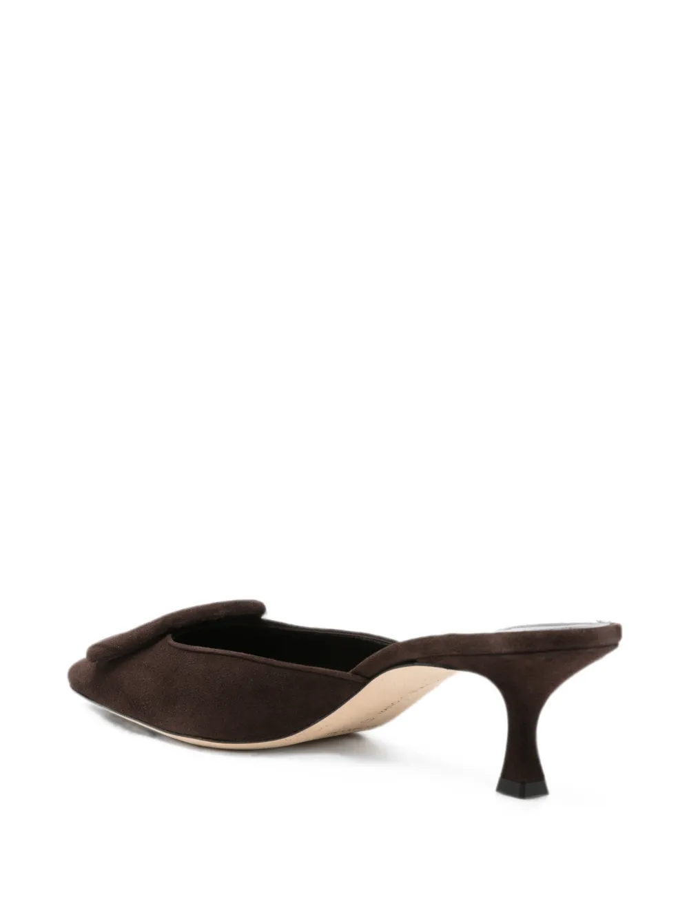 Manolo Blahnik Maysale buckle-detail mules Bruin