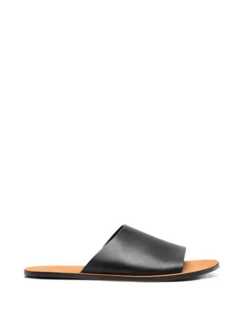 The Row Charlie leather flat sandals
