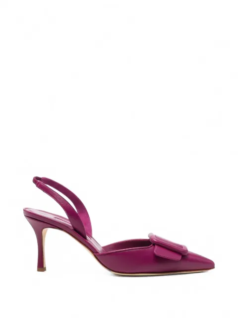 Manolo Blahnik Maysli buckle-detail slingback pumps