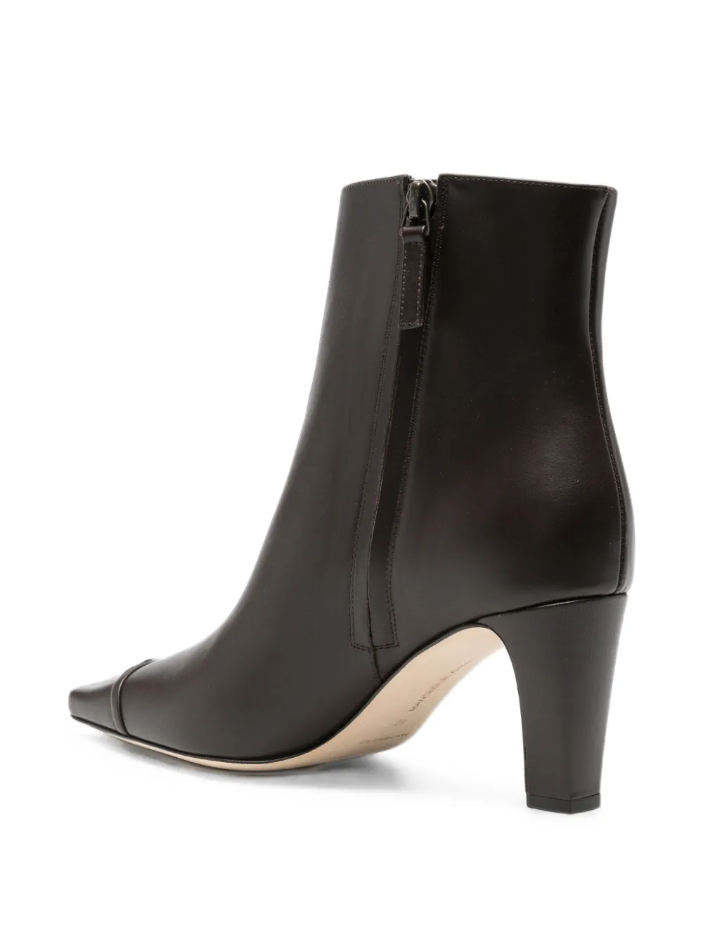 Manolo Blahnik Vivecal Visconti leather ankle boots Bruin