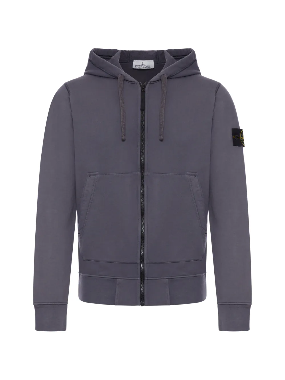 Stone Island Compass-badge zip-up hoodie - Grigio