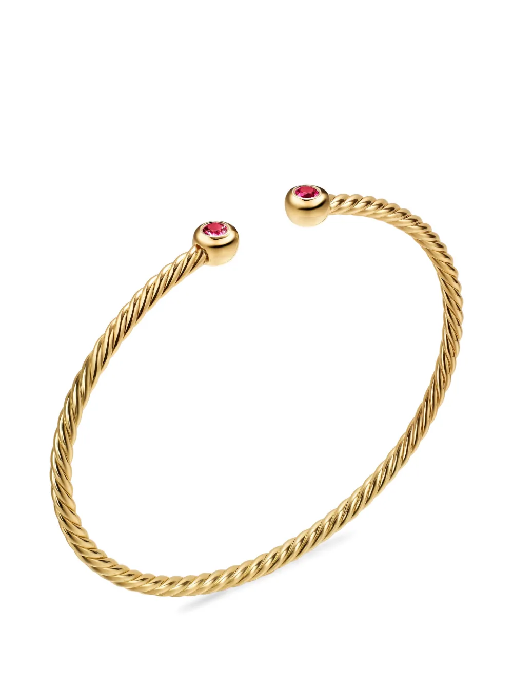  David Yurman Micro Cablespira® Flex Round Bracelet - Gold 