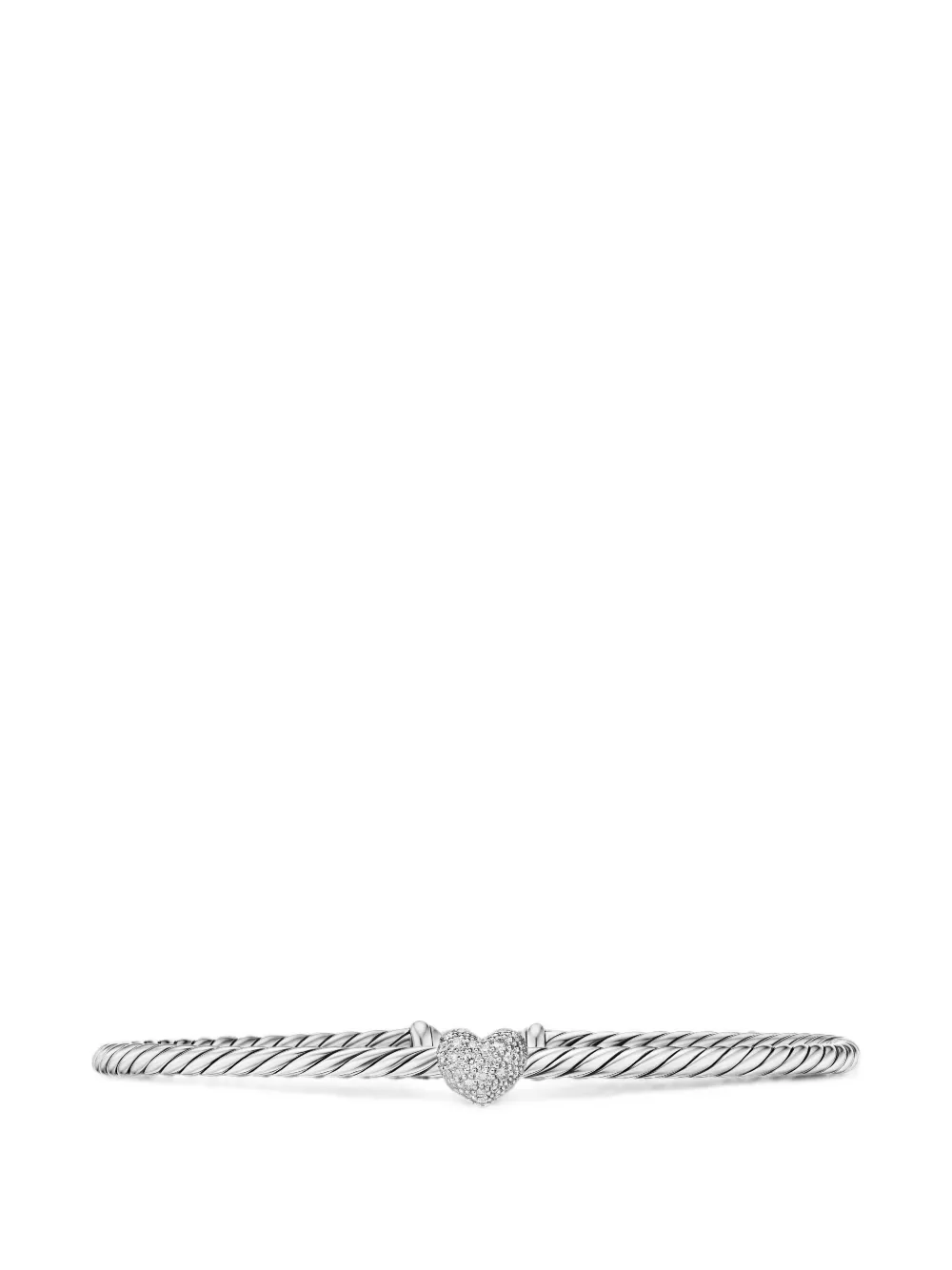 David Yurman Cable Flex diamond heart bracelet