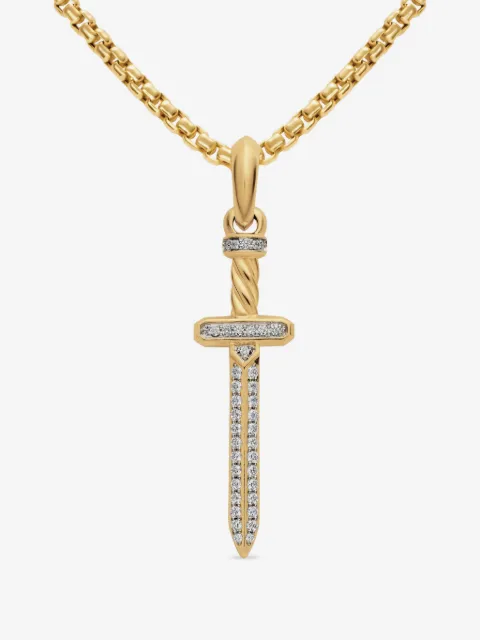 David Yurman diamond sword amulet