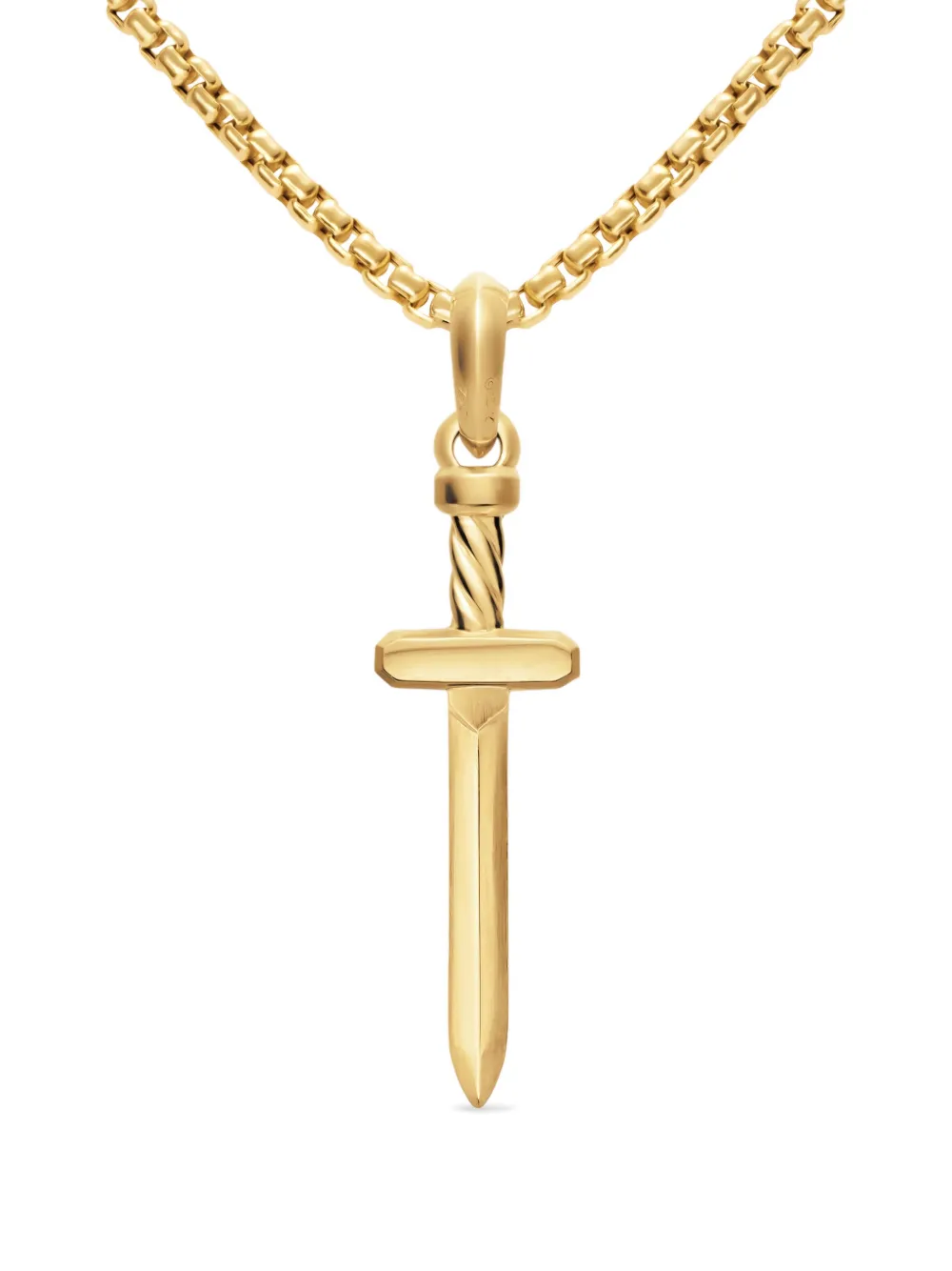  David Yurman Diamond Sword Amulet - Dorado 