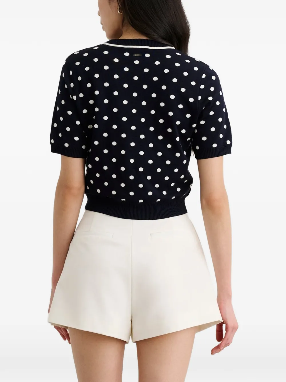  Toccin Birdie Short-sleeve Sweater - Blue 