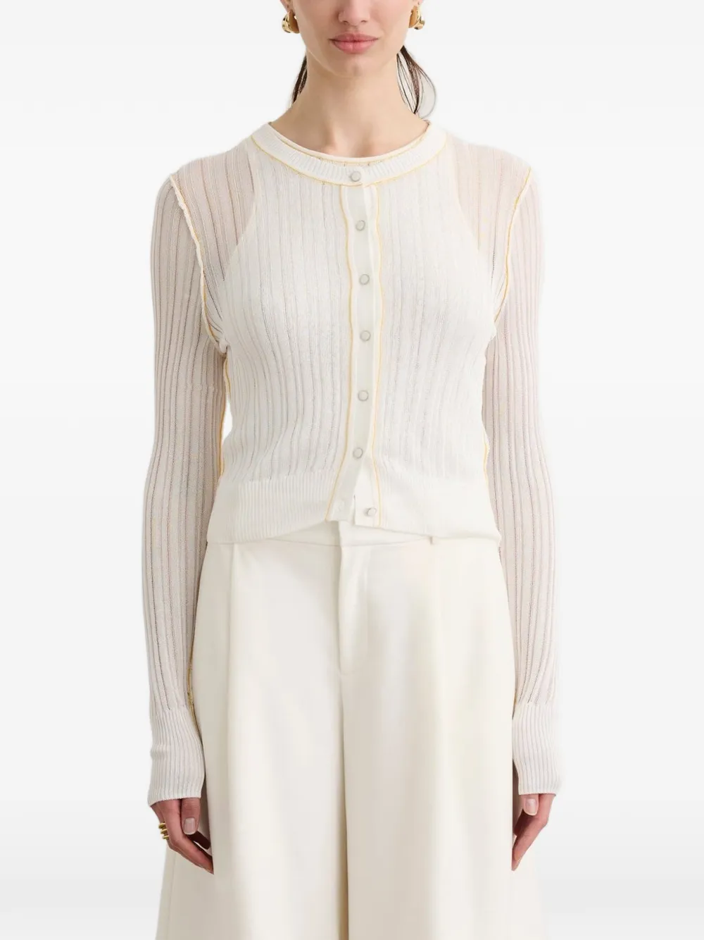Toccin Crosby cropped cardigan - White