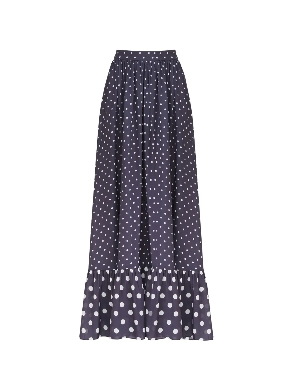 Toccin Goldie polka-dot tiered maxi skirt - Blu