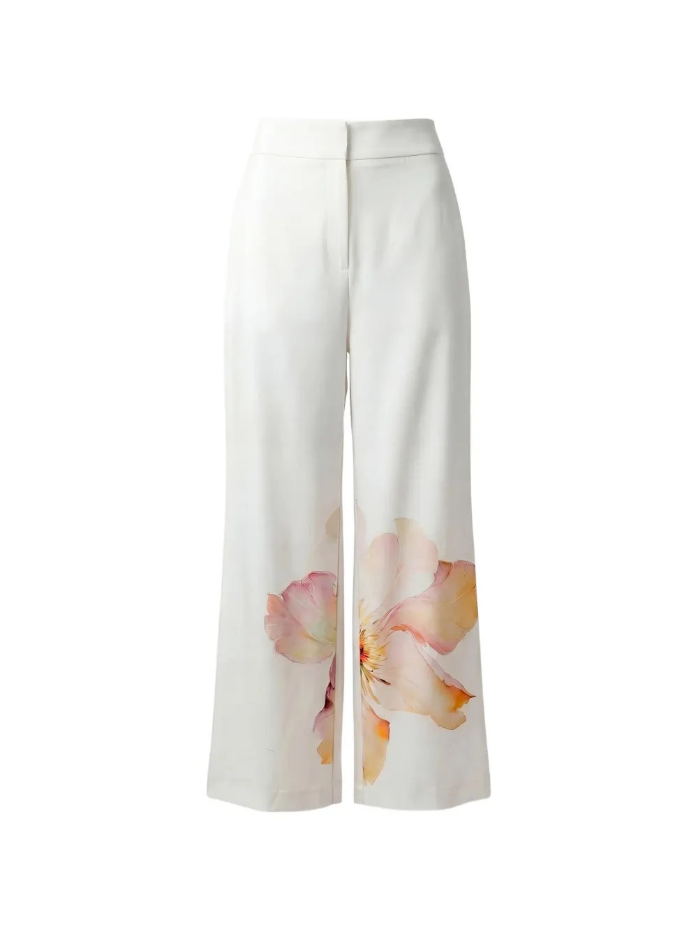 Toccin Gaiafloral flared trousers - Weiß