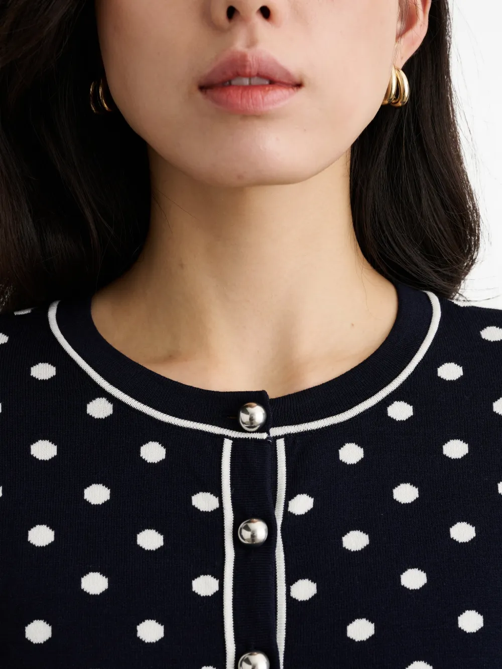 Toccin Xandra vest met stippen Blauw