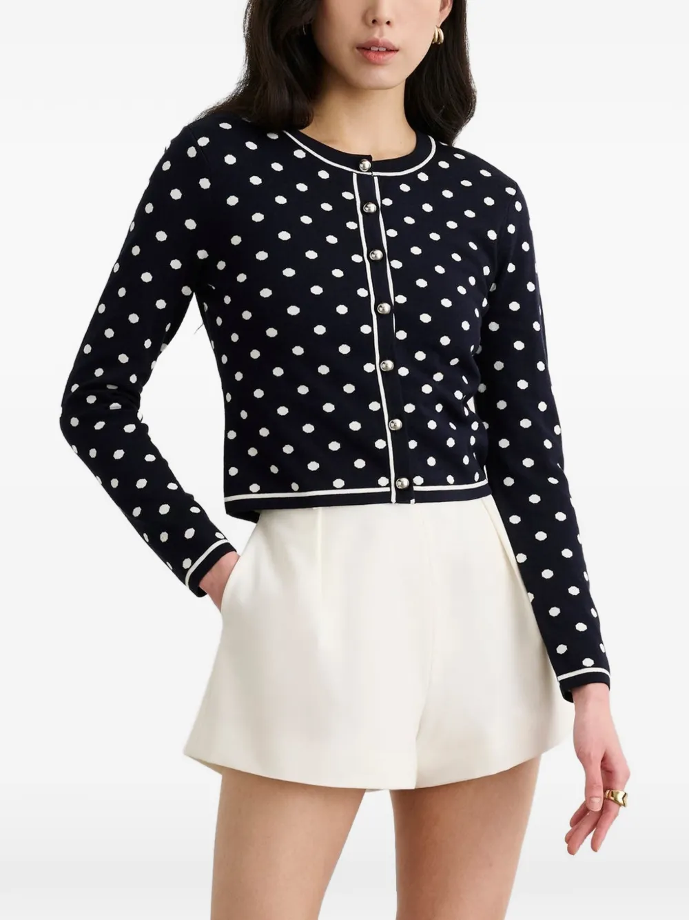 Toccin Xandra vest met stippen Blauw