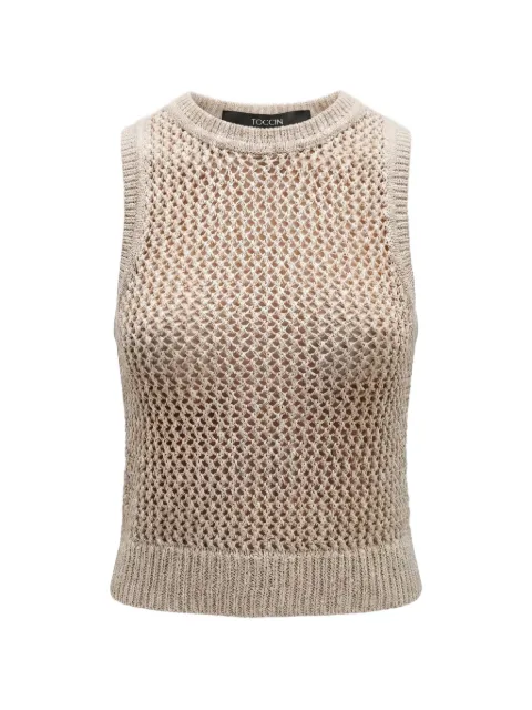 Toccin 위니 민소매 니트 탱크 탑