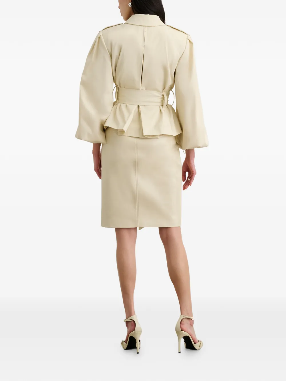  Toccin Belted Zip-front Jacket - Neutrals 