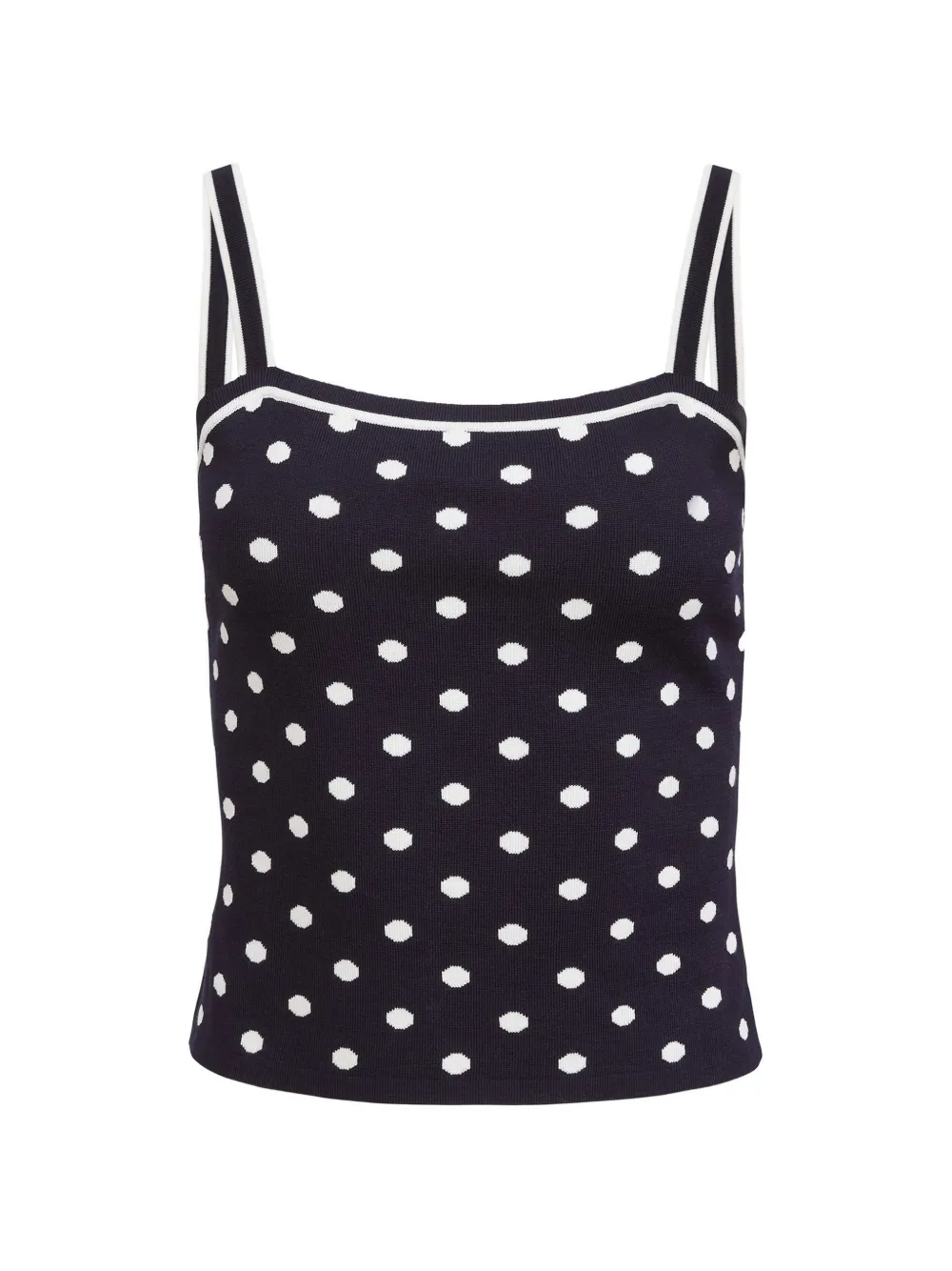 Toccin Avalon polka-dot knitted silk top - Blau
