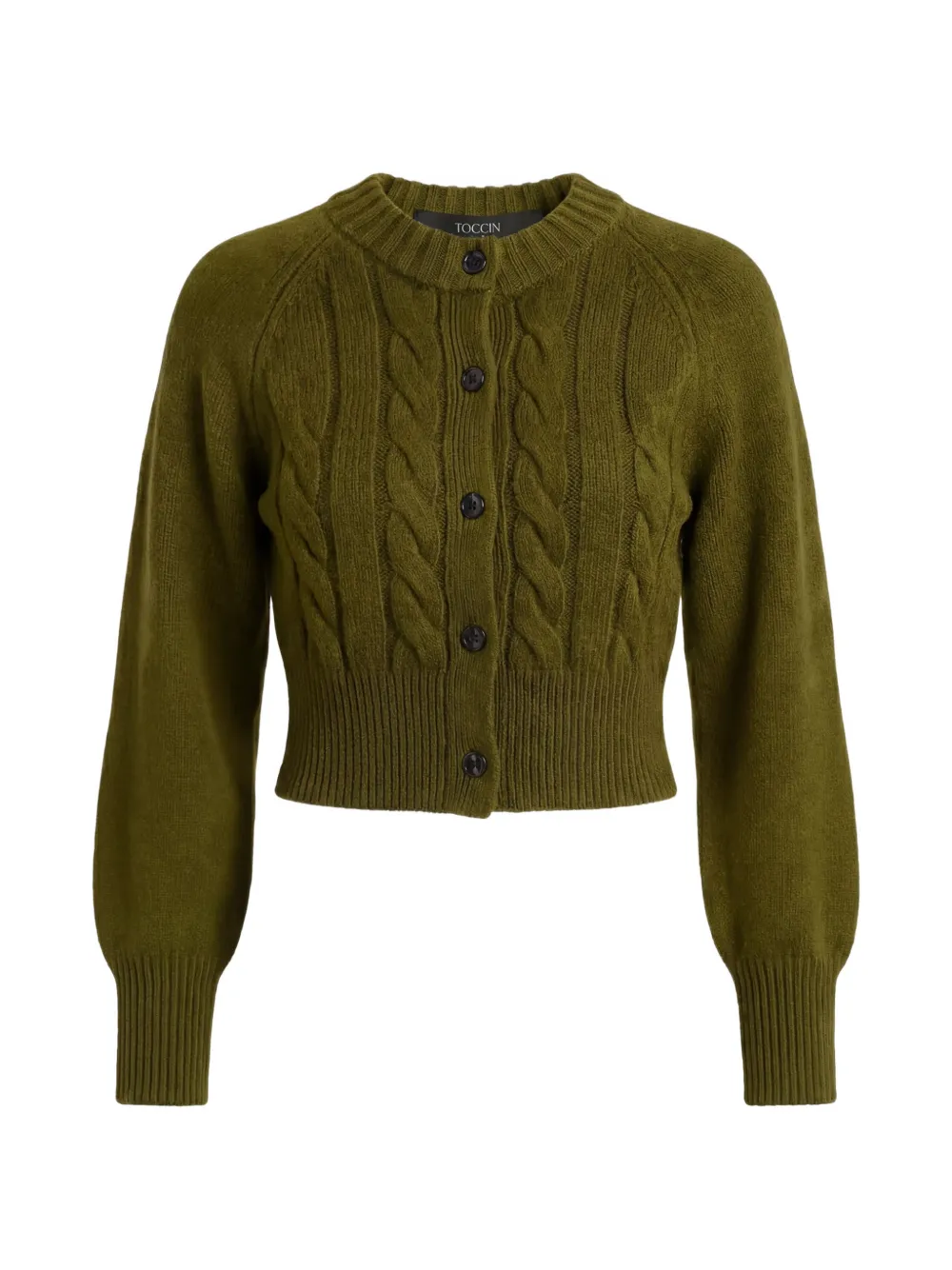 Toccin Rita cable-knit wool cardigan - Verde