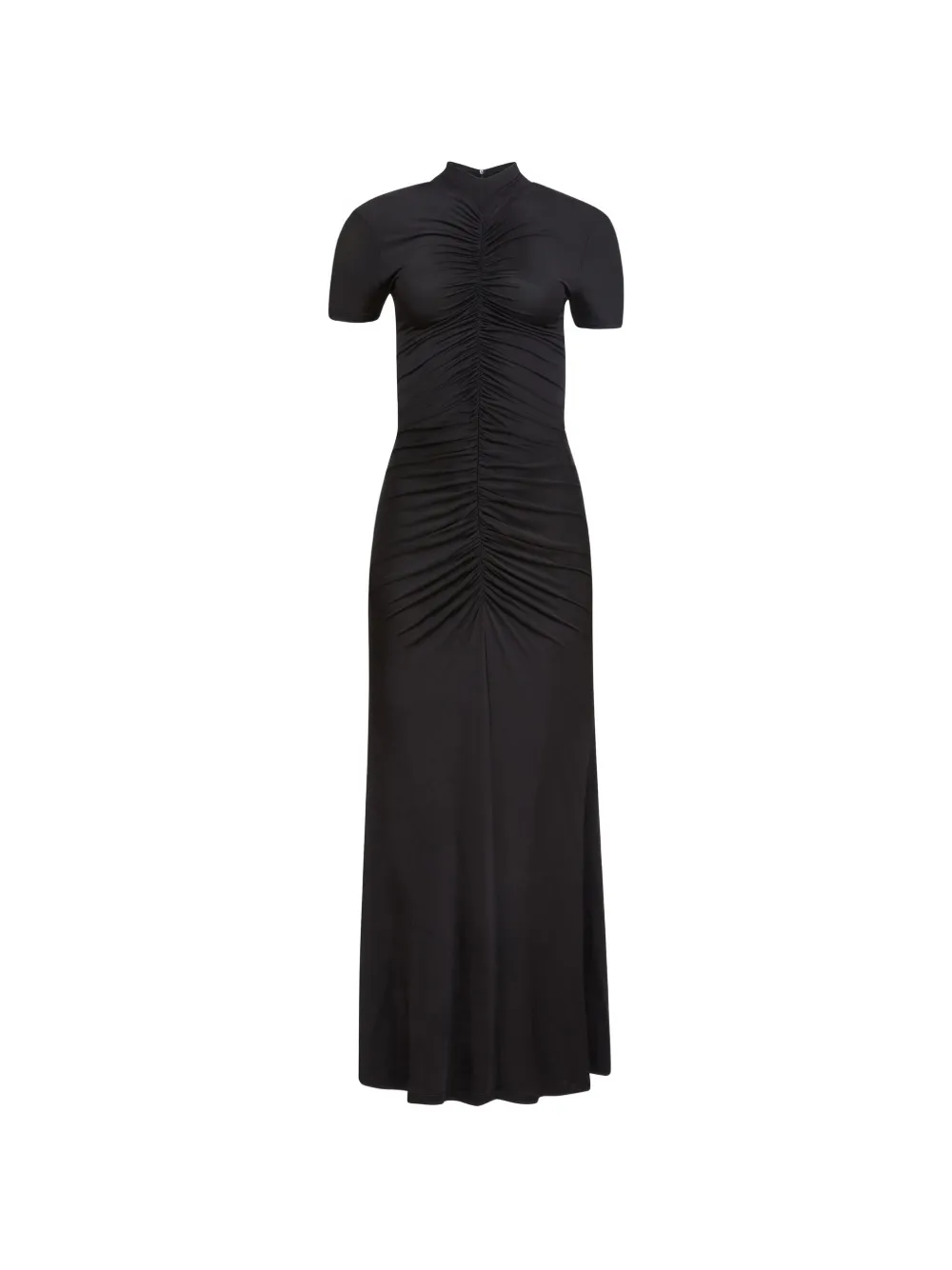 Toccin Gracelyn mock-neck ruched midi dress - Nero