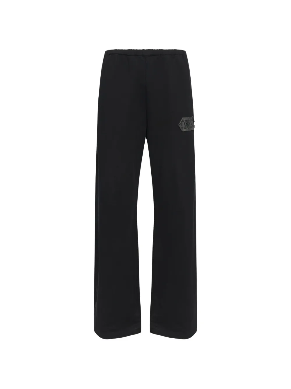 MM6 Maison Margiela patch-detail cotton trousers - Black