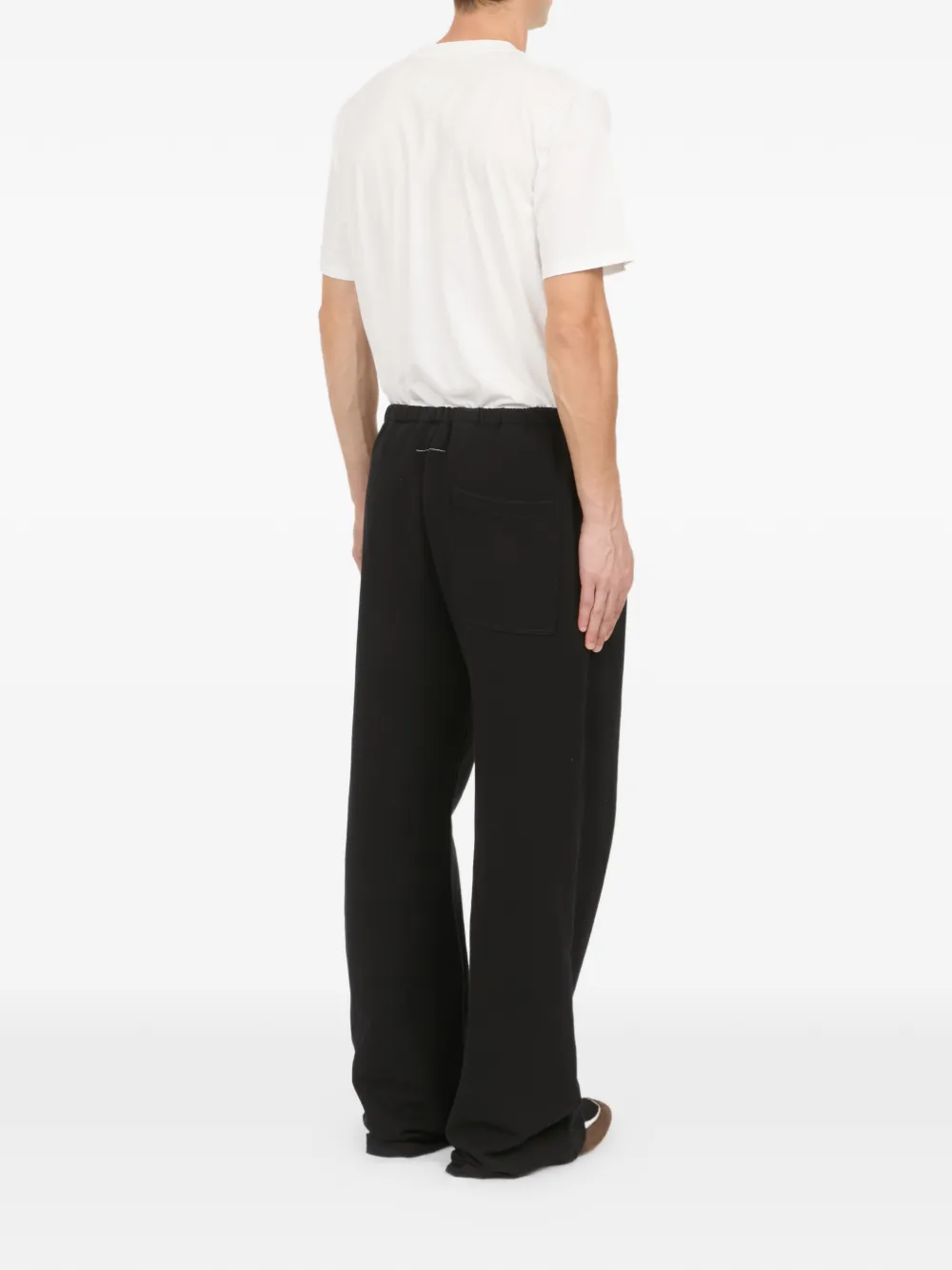 MM6 Maison Margiela Katoenen broek met patch Zwart