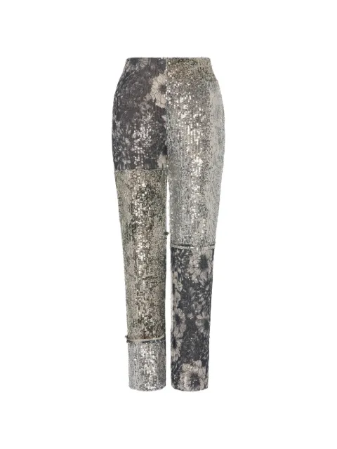 Maison Margiela sequin-embellishment floral-details trousers