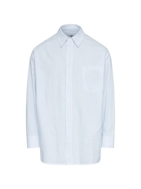 MM6 Maison Margiela camisa con botones y rayas estampadas