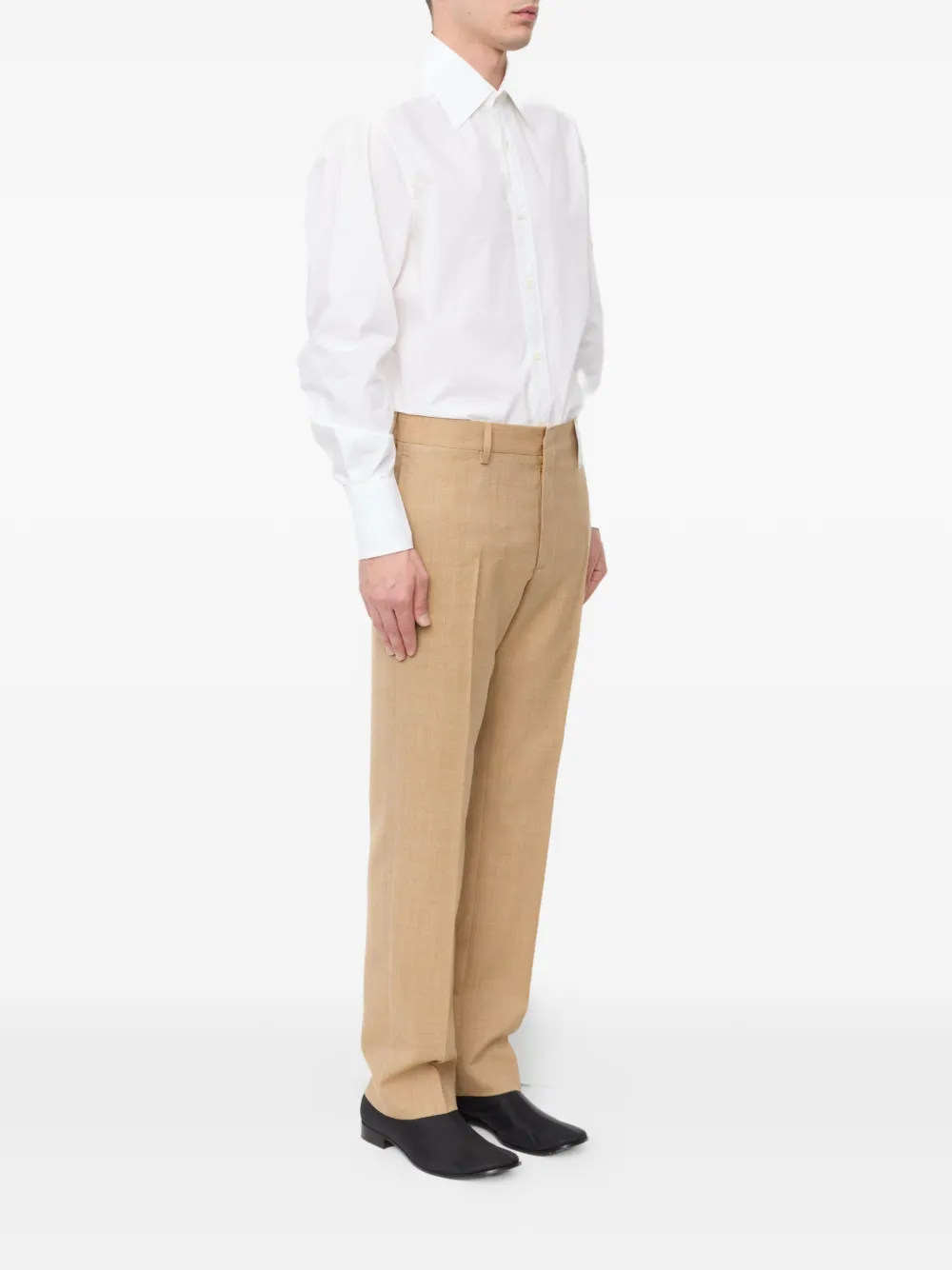 MM6 Maison Margiela Wollen plooibroek Bruin