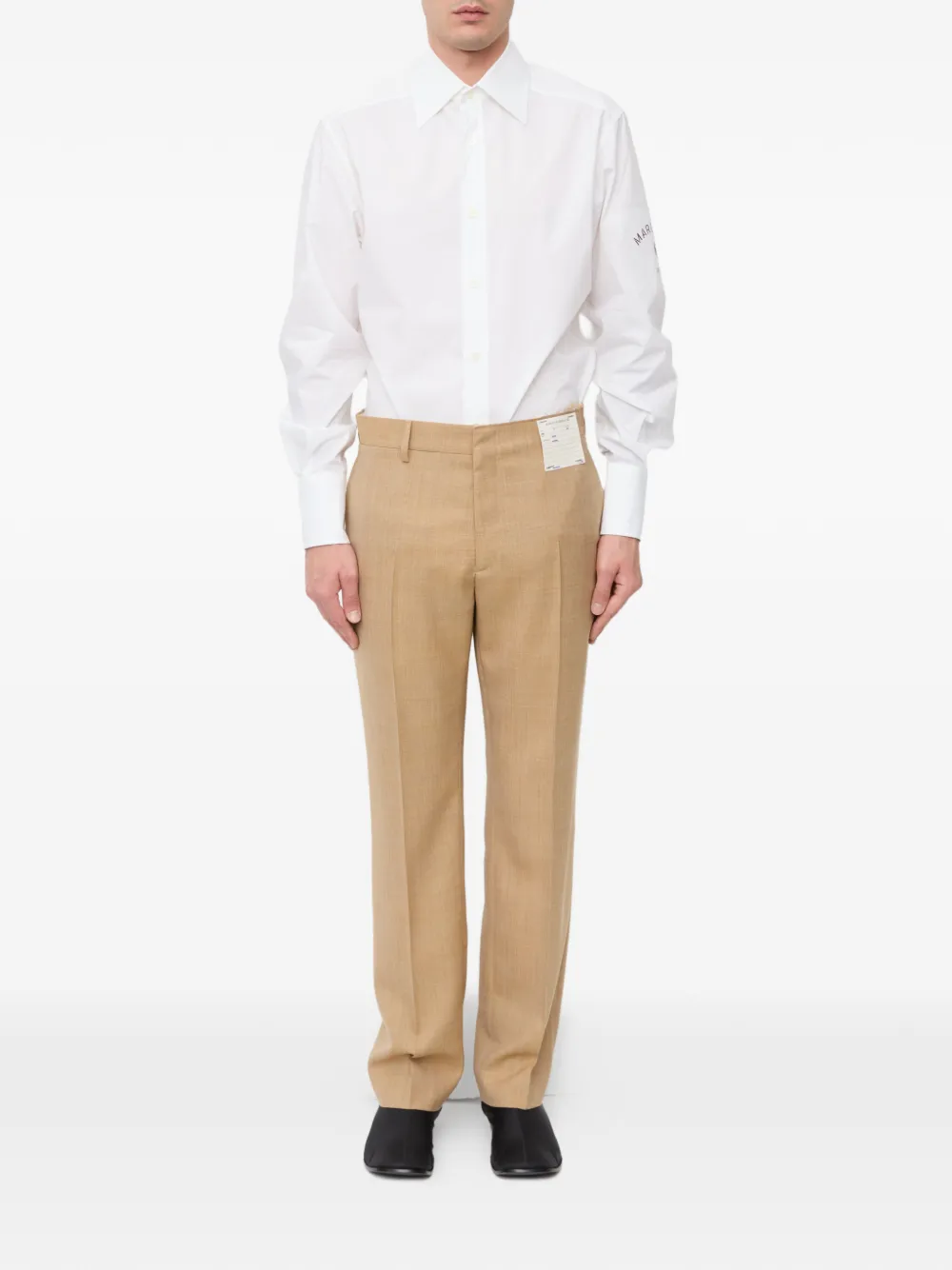 MM6 Maison Margiela Wollen plooibroek Bruin