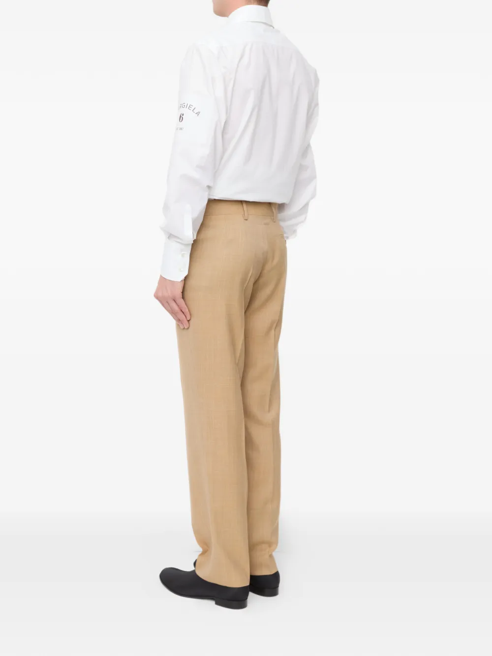 MM6 Maison Margiela Wollen plooibroek Bruin