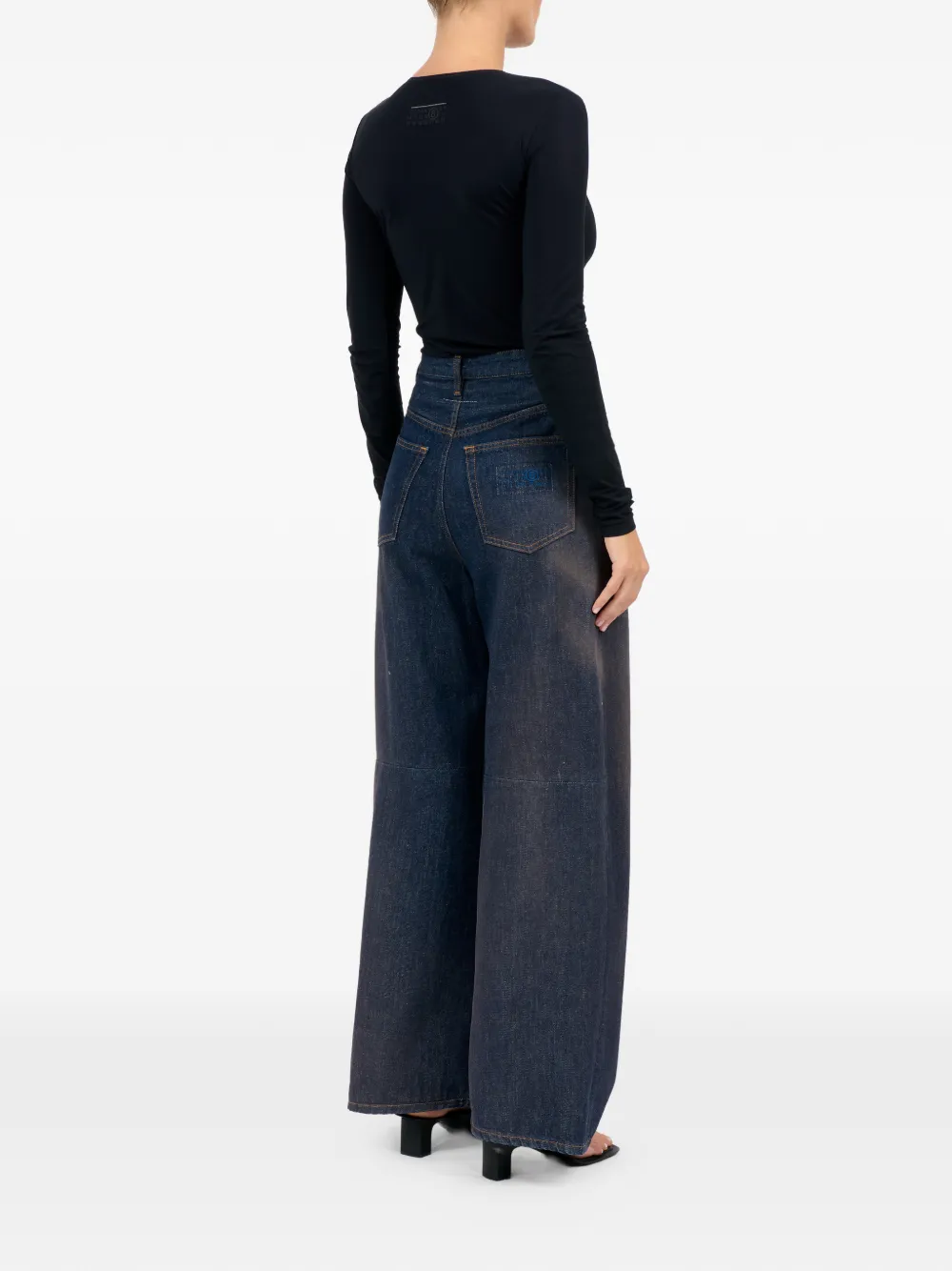 MM6 Maison Margiela Jeans met wijde pijpen Blauw