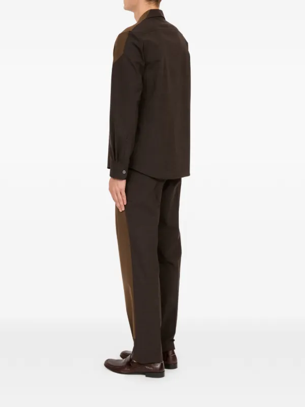 MM6 Maison Margiela パッチポケット シャツ | ブラウン | FARFETCH JP