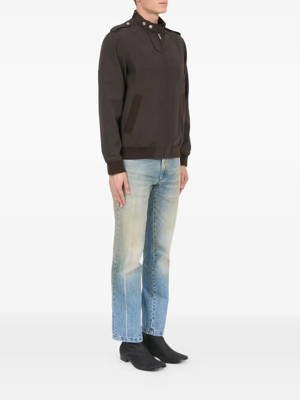 MM6 Maison Margiela Jack met rits en schouderdetail Bruin