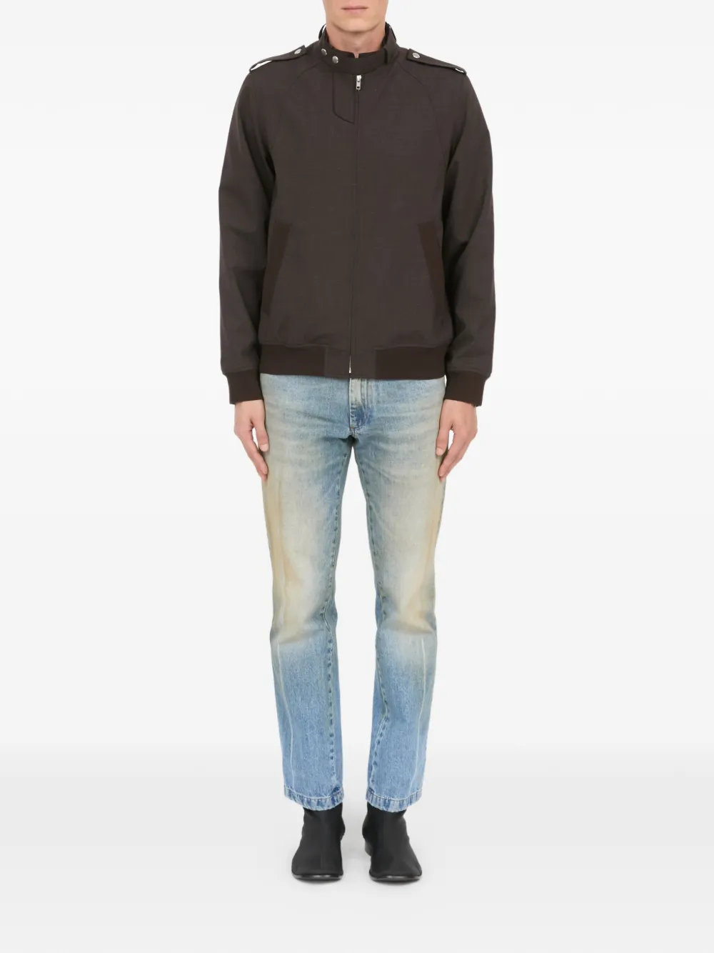 MM6 Maison Margiela Jack met rits en schouderdetail Bruin