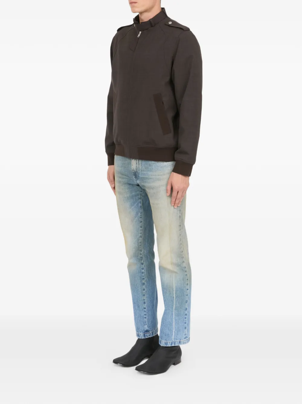 MM6 Maison Margiela Jack met rits en schouderdetail Bruin