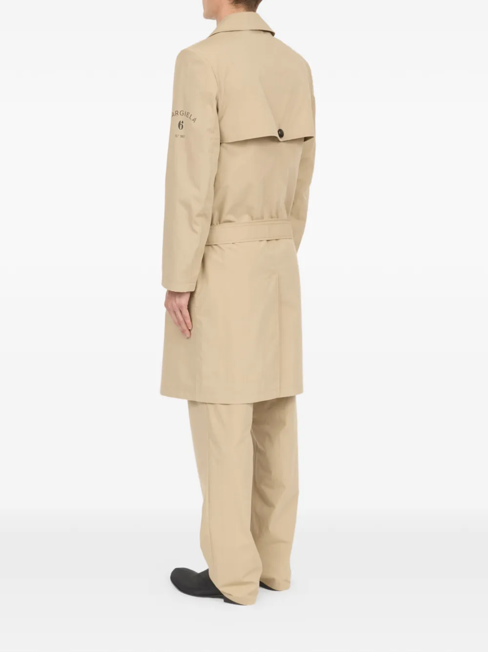 MM6 Maison Margiela Trenchcoat met dubbele rij knopen Beige