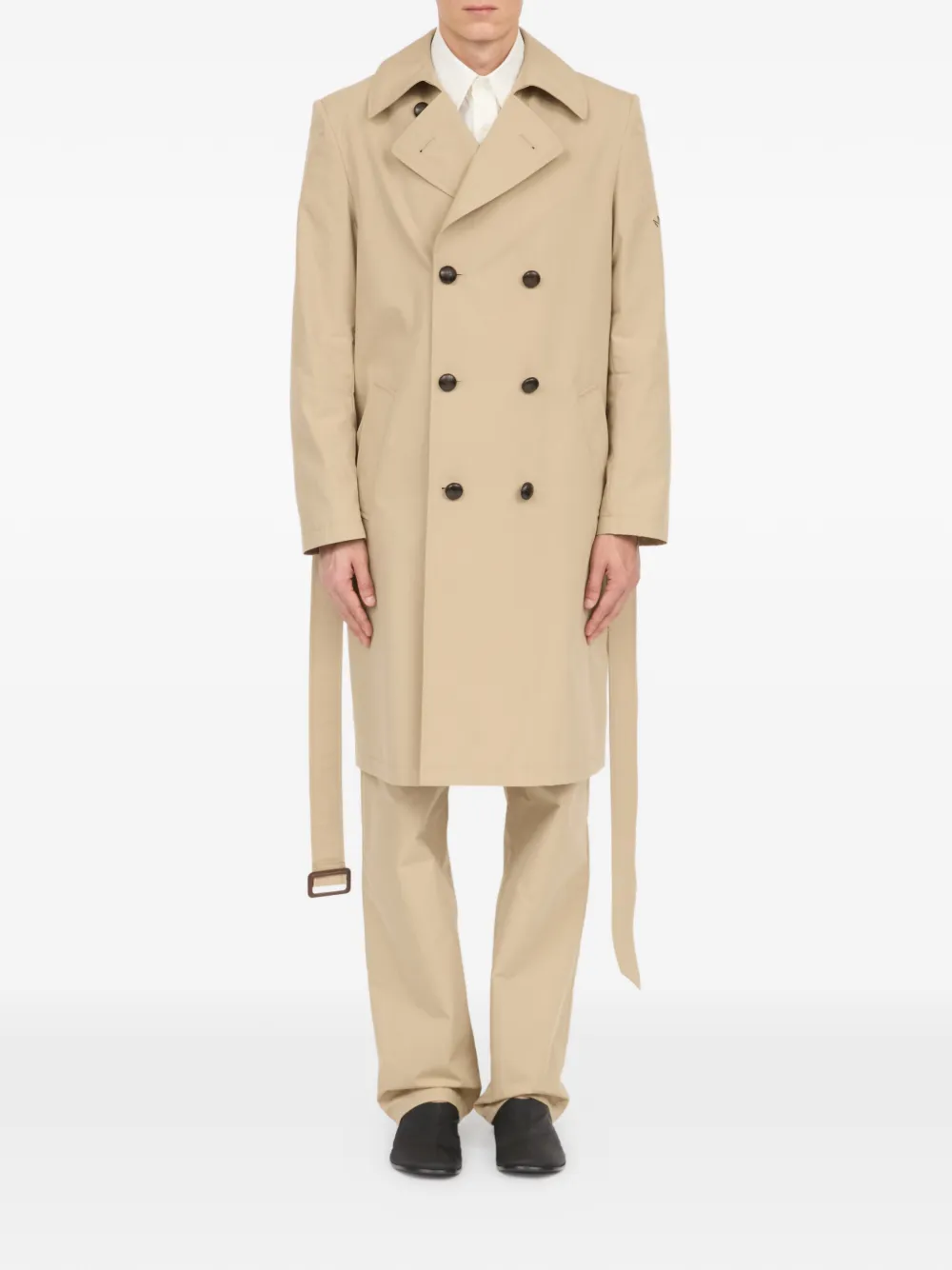 MM6 Maison Margiela Trenchcoat met dubbele rij knopen Beige