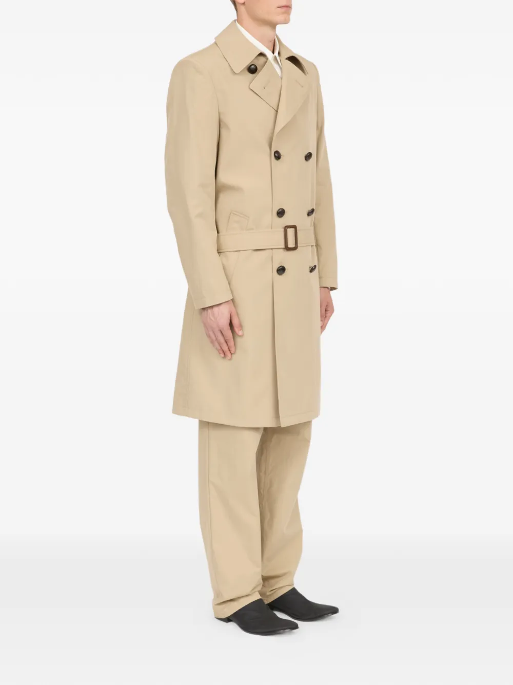 MM6 Maison Margiela Trenchcoat met dubbele rij knopen Beige