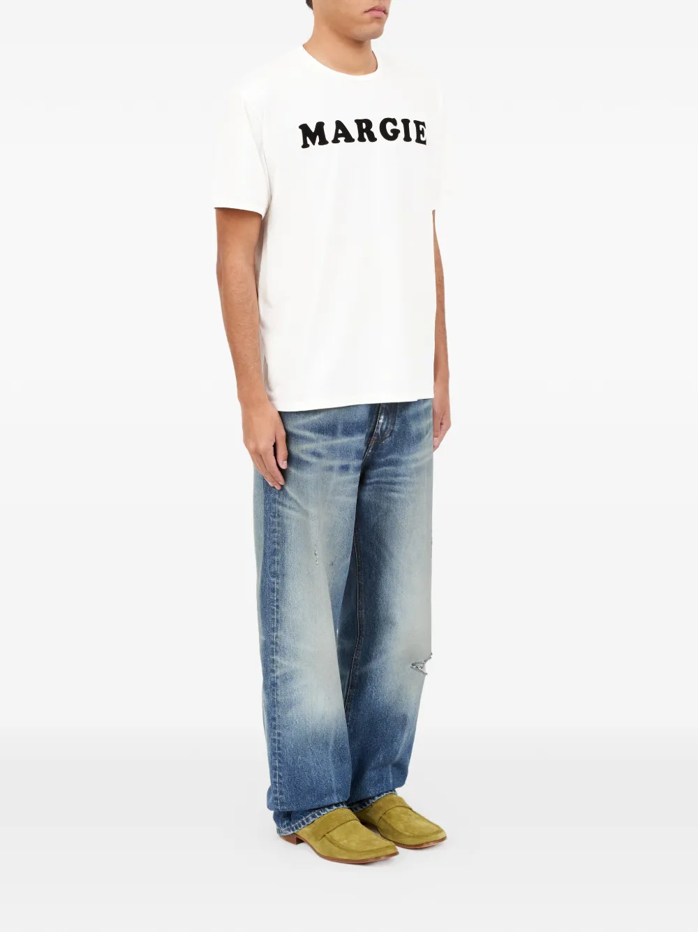 MM6 Maison Margiela Katoenen T-shirt met grafische print Wit