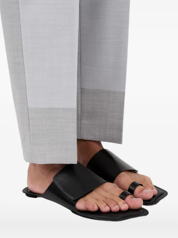 MM6 Maison Margiela toe-strap Leather Sandals | Black  display picture 2