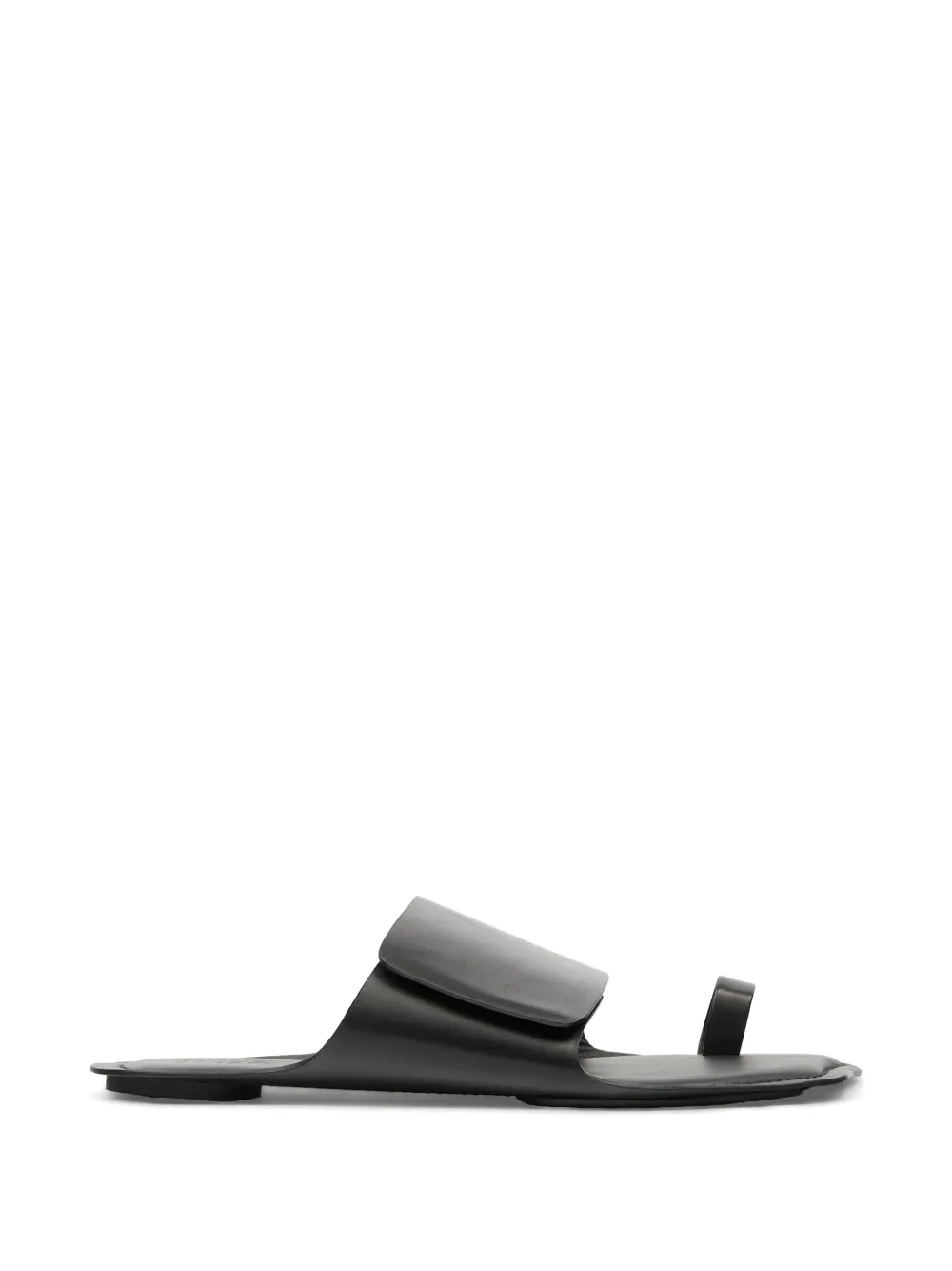 MM6 Maison Margiela toe-strap leather sandals Zwart