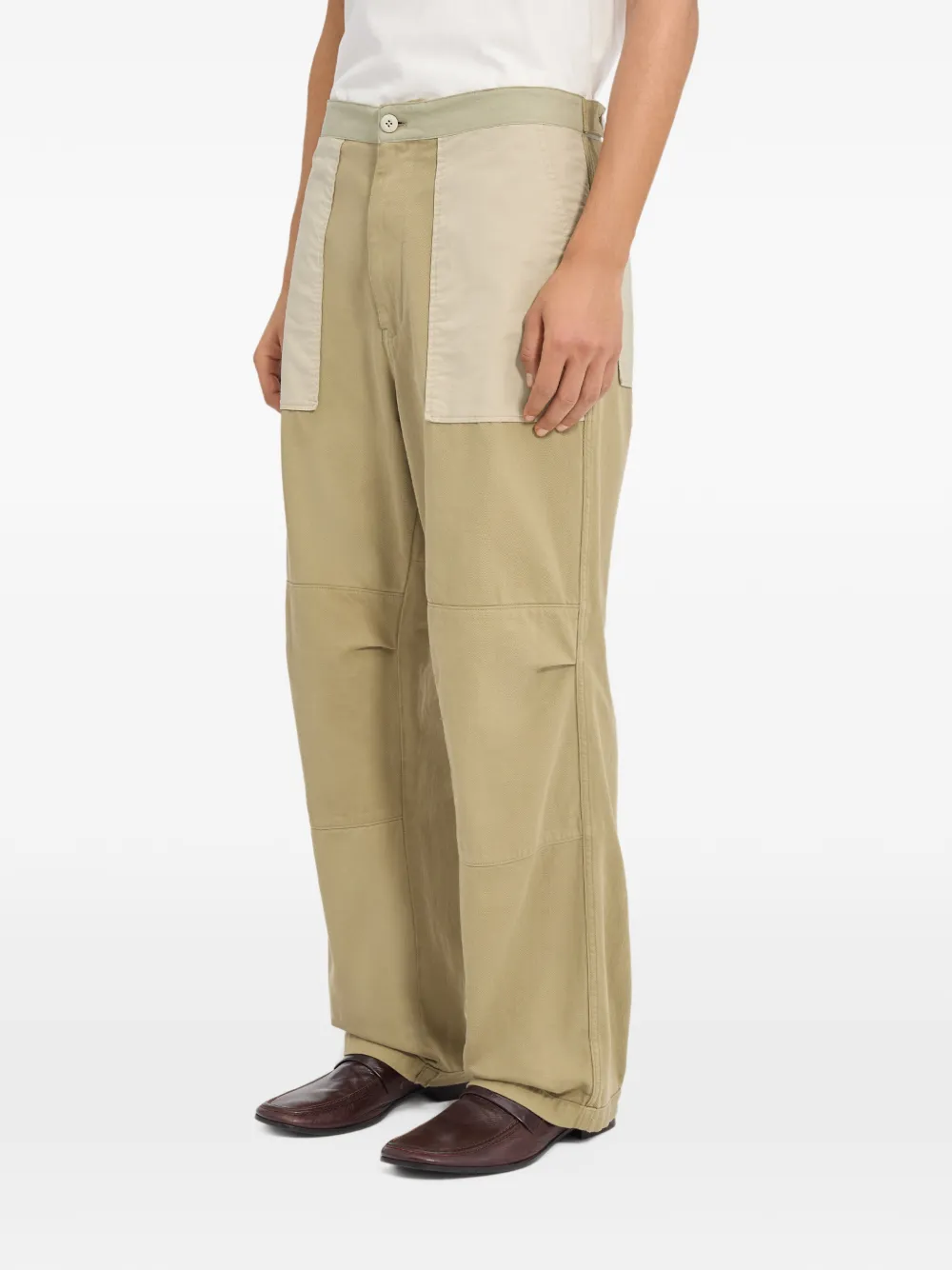 MM6 Maison Margiela Cargo katoenen broek met vlakken Beige